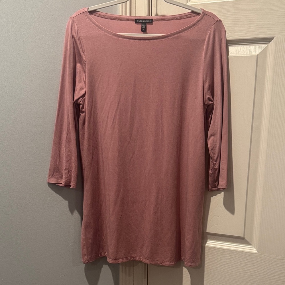 Eileen Fisher Women's Dusty Rose 3/4 Sleeve Tunic